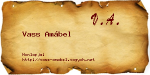 Vass Amábel névjegykártya
